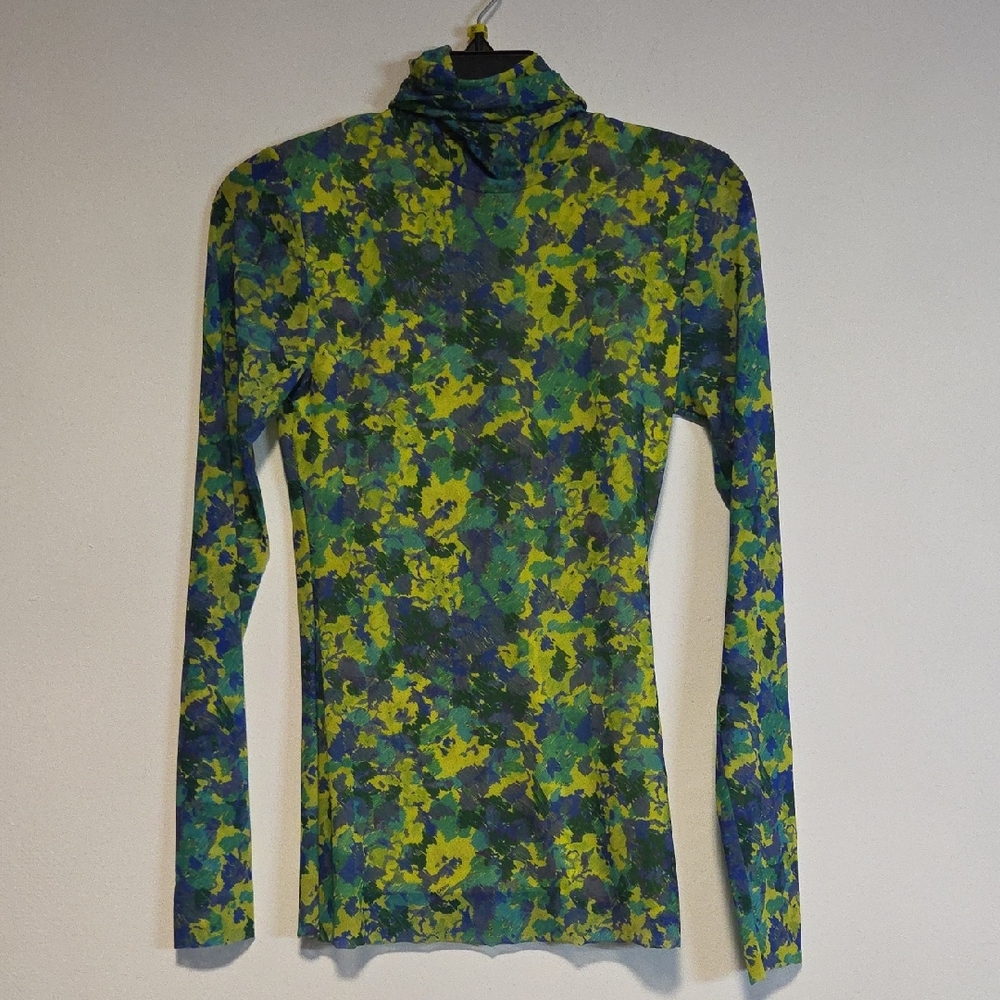 Ganni Multicolor Floral Long Sleeve Top